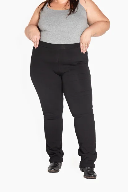 Calza recta de algodón con lycra